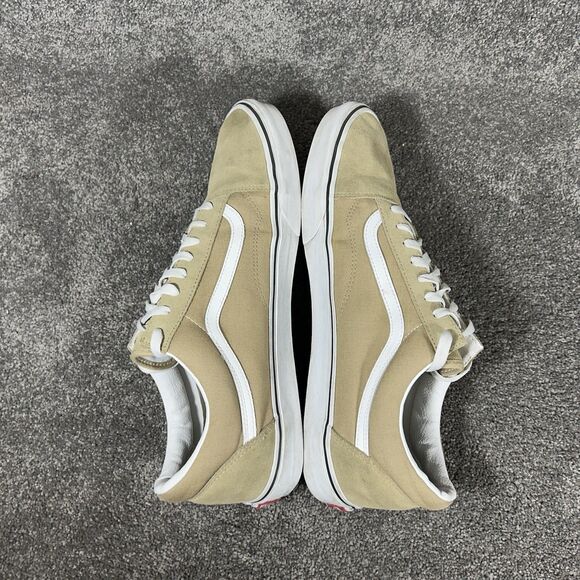 Vans Customs Old Skool Mens Size 16 Taos Taupe Tan Athletic Skate Shoes Used - Picture 7 of 11
